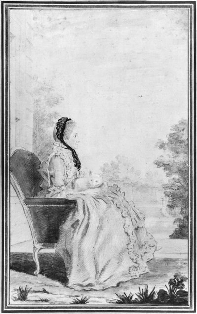 Portrait of Madame du Deffand, 1760 by Louis Carrogis dit Carmontelle